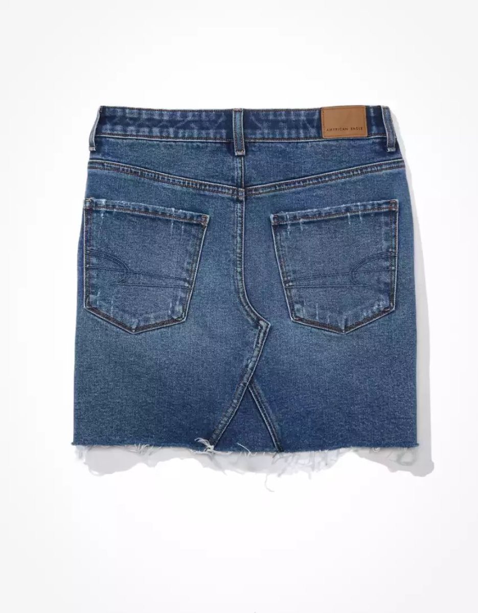 Jupes American Eagle AE Asymmetrical High-Rise '90s Mini Lavage Femme | AFY-00722772